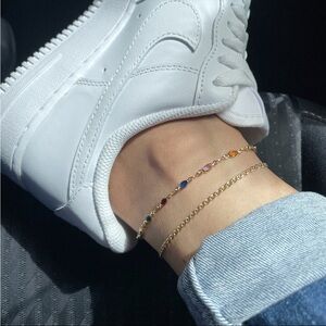 Multicolor Gemstone Anklet